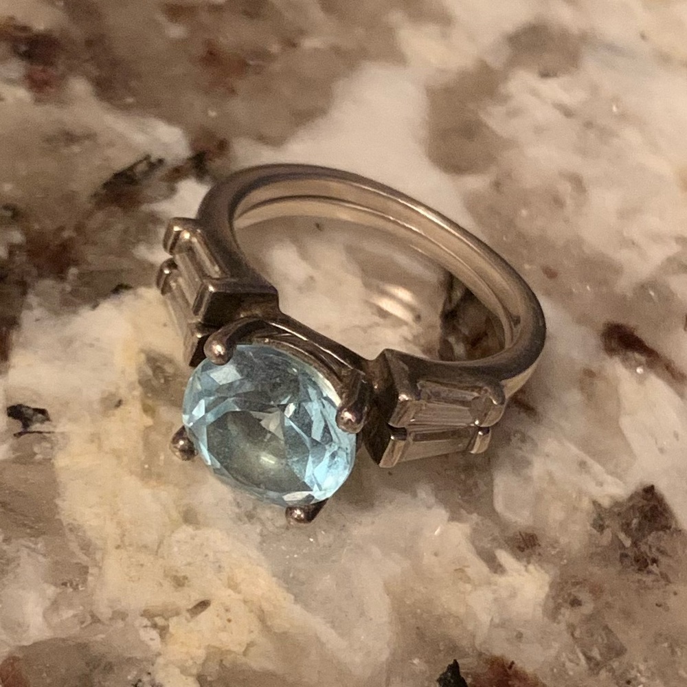 Vintage Sterling Silver 3 Piece Ring, Stamped 925, Approx. Size 7